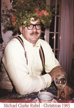 Michael Clarke Rubel celebrating Christmas 1983 at Kaia Poorbaugh's home on Leadora Avenue.